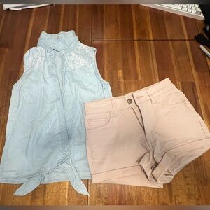 Jean outfits size 12yo & size25 shorts